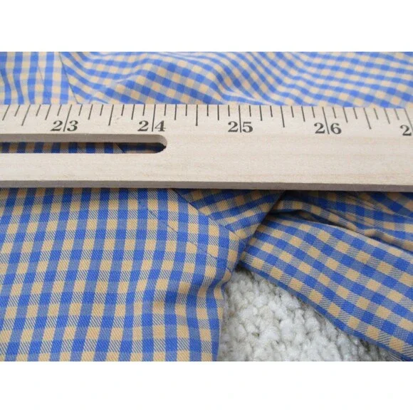 Twillory Shirt Mens Extra Large Tailored 17.5 36 37 Orange Blue Check Button Up - Picture 9 of 12